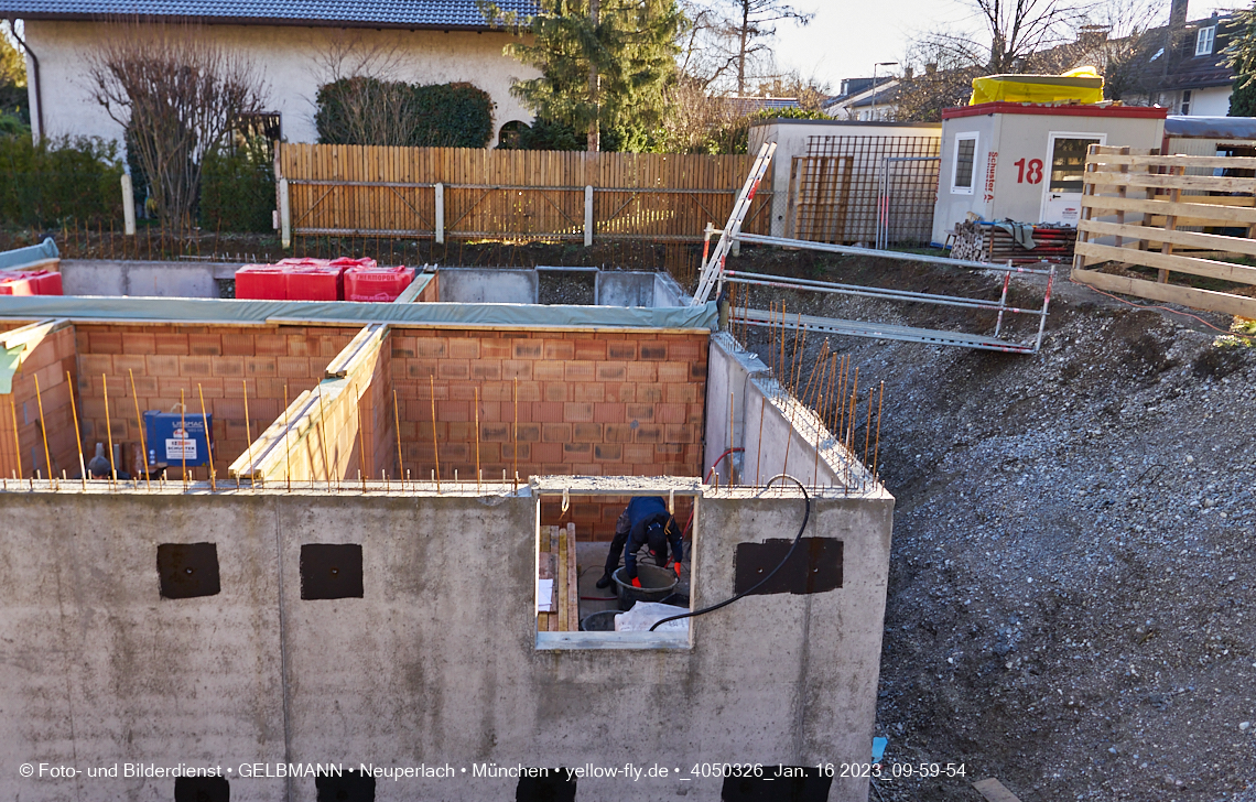 16.01.2023 - Neubau eines Mehrfamilienhause in der Niederalmstraße 16 in Neuperlach-Trudering